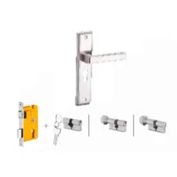 Dorset Kaira HL KAI 8 inch Zinc SC Finish Lock Set with Knob &a; 70mm Key Cylinder (Pack of 3)-picture-35
