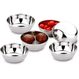 Classic Essentials CE 2020-6.5 Mukta 250ml Silver Stainless Steel Vegetable Bowl (Pack of 6)-picture-40