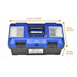 De Neers PTBO14 Plastic Tools Box with Organizer, Size: 175x175x350 mm-picture-12