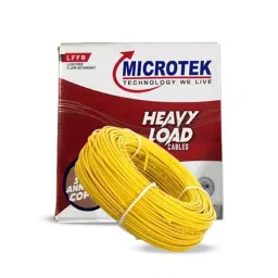 Microtek 4 Sqmm Yellow LFFR PVC Flexible Wire, Length: 90 m-picture-49