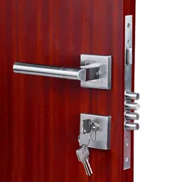 Handle Waala Rose MG303 Stainless Steel Silver One Side Key Mortise Door Lock Set-image-90