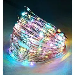 Tucasa DW-428 5m Battery Operated Multicolour LED Copper Wire String Light (Pack of 2)-11
