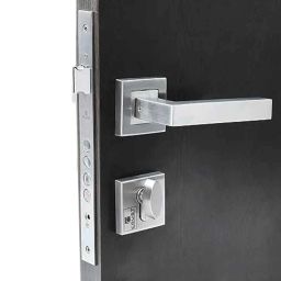 Handle Waala Rose LB-201 60mm Stainless Steel Silver One Side Key Mortise Door Lock Set-image-45