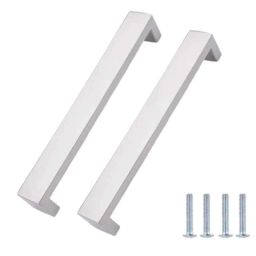 Atom PHS01 10 inch Silver Satin Finish Stainless Steel Pull Handle (Pack of 2)-image-65