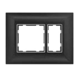Anchor Ziva 8 Module Horizontal Black Cover Plate with Chrome Collar &a; Base Frame, 68908B-C (Pack of 10)-image-17