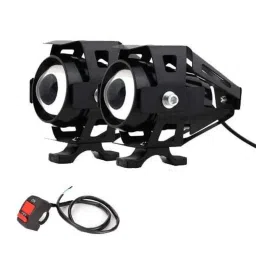 AllExtreme EXU5FB2 2 Pcs 10W U5 Full Black LED Driving White Fog Light with Switch Set-12