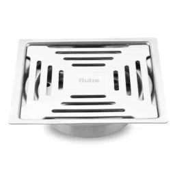 Ruhe Opal 6x6 inch Stainless Steel 304 Brushed Finish Square Flat Cut Floor Drain with Cockroach Trap, 16-0306-18-picture-36