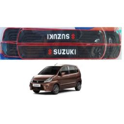 SureStrive 4 Pcs PVC &a; Rubber Black Car Door Sill Plate Set for Maruti Suzuki Zen Estilo All Model-40