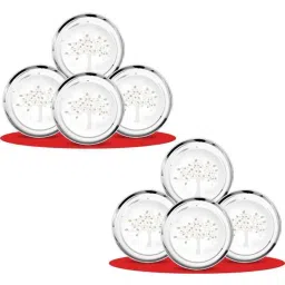 Classic Essentials CE-08 8 Pcs 0.5mm Stainless Steel Permanent Laser Design Dinner Plate Set-picture-11