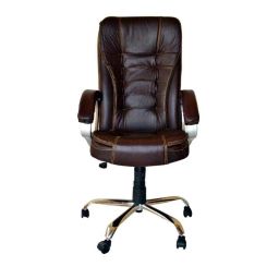 Mezonite High Back Cushioned Leatherette Brown Office Chair-image-35