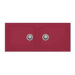 Uken Heavy Duty Quartz Kitchen Sink (45X20) With Accessories(45/20-Qr-Me-Rs-11) Red-picture-14