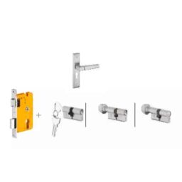 Dorset Cosmo HL CS 8 inch Stainless Steel Lock Set with Both 60mm Side Key Cylinder (Pack of 2)-picture-6