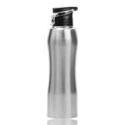 VOIK 1000ml Stainless Steel Matt Finish Grey Water Bottle with Flipper Cap, W-MATTE-image-43