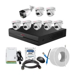 CP Plus 2.4MP Full Colour HD Audio Indoor &a; Outdoor CCTV Combo Kit with 8Ch DVR, 1 Bullet 7 Dome Camera, 8Ch SMPS, 70m Cable, 2TB HDD &a; Connector-6