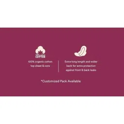Stemffe 40 Pcs Biodegradable Ultra Thin Natural Cotton Sanitary Pad Set with Wings, Size: XL + XXL (Pack of 2) image 4