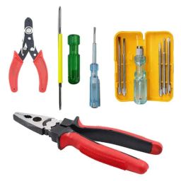 Walkers WKCB137M1 8 inch Heavy Duty Grip Combination Lineman Plier, Wire Cutter, Line Tester &a; 5-in-1 Screwdriver Combo, WKCB137-42