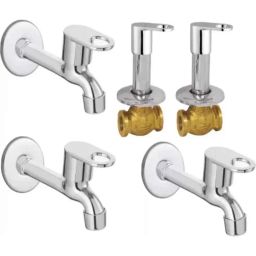 Fastgear 5 Pcs Brass &a; Steel Chrome Finish Long Body Tap &a; Concealed Tap Kit-image-49