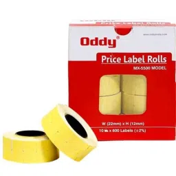 Oddy Yellow MRP Print 600 Price Label Rolls for Motex Labels, PLR-YM-600 (Pack of 10)-picture-48