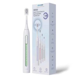 Oracura SB300 Sonic Smart Green Electric Rechargeable Toothbrush with 1 Year Warranty-15