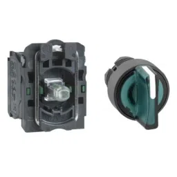 Schneider Electric 230V Green Illuminated Selector Switch, XB5AK153M3N-picture-1