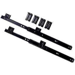 Implemental 21.5 inch Plastic Keyboard Slide Out Mouse Tray with Zinc Channel for Desktop image 3