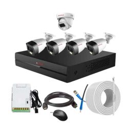 CP Plus 2.4MP Full Colour HD Audio Indoor &a; Outdoor CCTV Combo Kit with 8Ch DVR, 4 Bullet 1 Dome Camera, 8Ch SMPS, 70m Copper Cable &a; Connectors-16