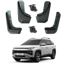 SureStrive 4 Pcs PVC Cup Type Front &a; Rear Mud Flap Set for Hyundai Exter All Model-21