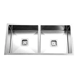 Rigwell Lifetime 45x20x10 inch Stainless Steel 304 Matt Finish Silver Double Bowl Kitchen Sink-image-31