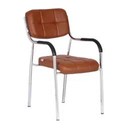 Da URBAN Barfi 89x43x62cm Leatherette Tan Visitor Chair-picture-18