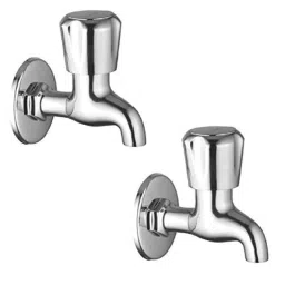 Oleanna Caliber Brass Silver Chrome Finish Quarter Turn Fittings Bib Cock (Pack of 2)-picture-43