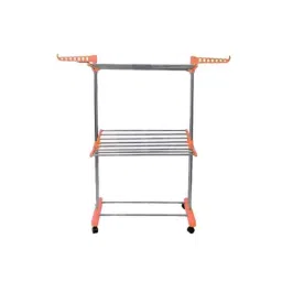 ProHome 100kg Steel Orange 2 Tier Floor Cloth Dryer Stand with Wheels, PROHOME-CD-005-2T-ORANGE-image-12