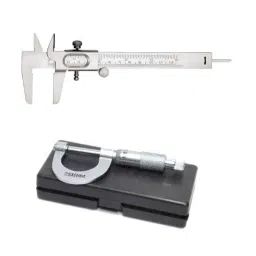 Cometek 125mm Brass Vernier Caliper with 25mm Screw Gauge Micrometer Set-picture-35