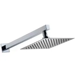 Alturas 6x6 inch Stainless Steel Square Chrome Ultra Slim Overhead Shower with 12 inch Arm-picture-0