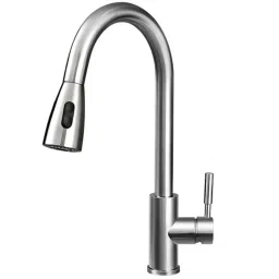 ZAIVI Flora Stainless Steel Brushed Chrome Hot &a; Cold Pull Down Sprayer Sink Mixer Tap, FU-SLC-PO-CN-W0-image-30