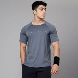 MuscleBlaze Active Tee Half Sleeve,  Large  Nardo Grey -image-11