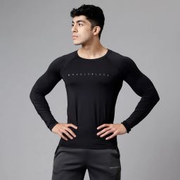 MuscleBlaze Compression Muscle Tee Full Sleeve,  Large  Midnight Black -image-5