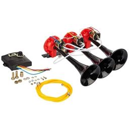 Uno Minda 24V 3 Pipe 25 Ways Universal Air Horn for Commercial Vehicle, P3011MT-23