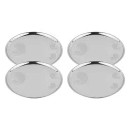 Omega IVY 21cm Stainless Steel Silver Lazer Print Keri Design Dinner Plate (Pack of 4)-picture-13