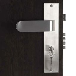Homexpert Chetak 10 inch 60mm Stainless Steel Silver Cylindrical Plate Both Side Key Mortise Door Lock Set-image-42