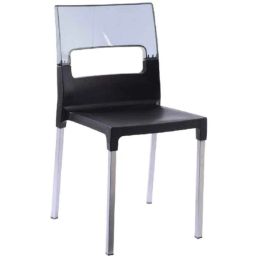 Supreme Diva 37.5x84.6x50.5cm Plastic Black Chair, SUPDIVABLK15-picture-2
