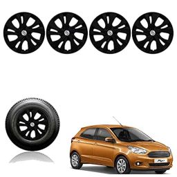 Auto Pearl 4 Pcs 14 inch Plastic Black Press Fitting Wheel Cover Set for Ford Figo 2015-picture-25