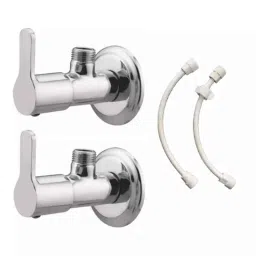 Fastgear 4 Pcs Turbo Stainless Steel Silver Chrome Finish Bathroom Faucet Set, FG1161-image-62