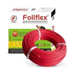 Foliflex Safety 4 Sqmm Red Single Core FR Multistrand PVC Flexible Wire, Length: 90 m-image-49