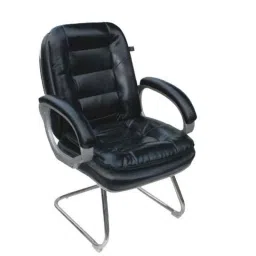 Arko Black Medium Steel Medium Back Fixed Push Back Visitor Chair, 893 B Black-image-64