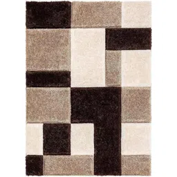 Carpetify 3x5ft Ivory, Beige &a; Brown Modern Geometric 3D Textured Thick &a; Soft Shaggy Fur Rug Carpet, 0605ZGKSV3S-picture-16