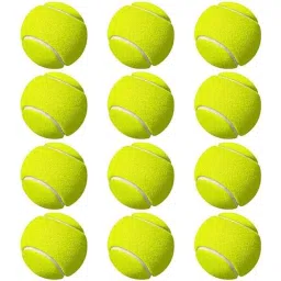 Forgesy 12 Pcs Yellow Rubber Light Weight Cricket Tennis Ball Set, GSS056-picture-11