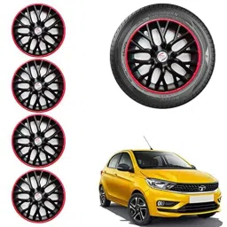 Auto Pearl 4 Pcs 14 inch ABS Black &a; Red Car Wheel Cover Set for TATA Tiago 2020 XT &a; XZ-picture-28
