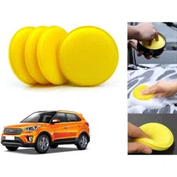 Auto Pearl Polyurethane Beige Washing &a; Waxing Polish Foam Sponge for Creta (Pack of 4)-image-57