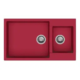Uken Heavy Duty Quartz Kitchen Sink (34X20) With Accessories(34/20-Qr-Me-Rs-11) Red-picture-42