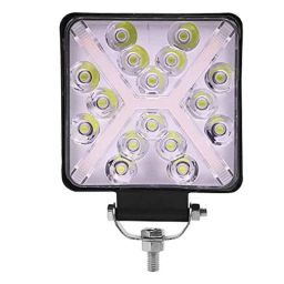 AllExtreme Ex16Wy1 16 Led Fog Light Waterproof Square Led Flood Lamp Offroad Driving Work Light For Bikes Cars And Motorcycle (48W, Yellow &a; White Light)-31